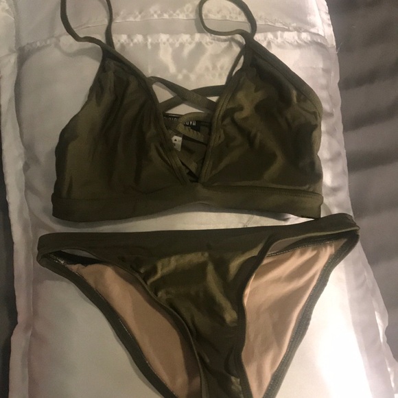 Fashion Nova Green Bathing Suit XS - Picture 1 of 2